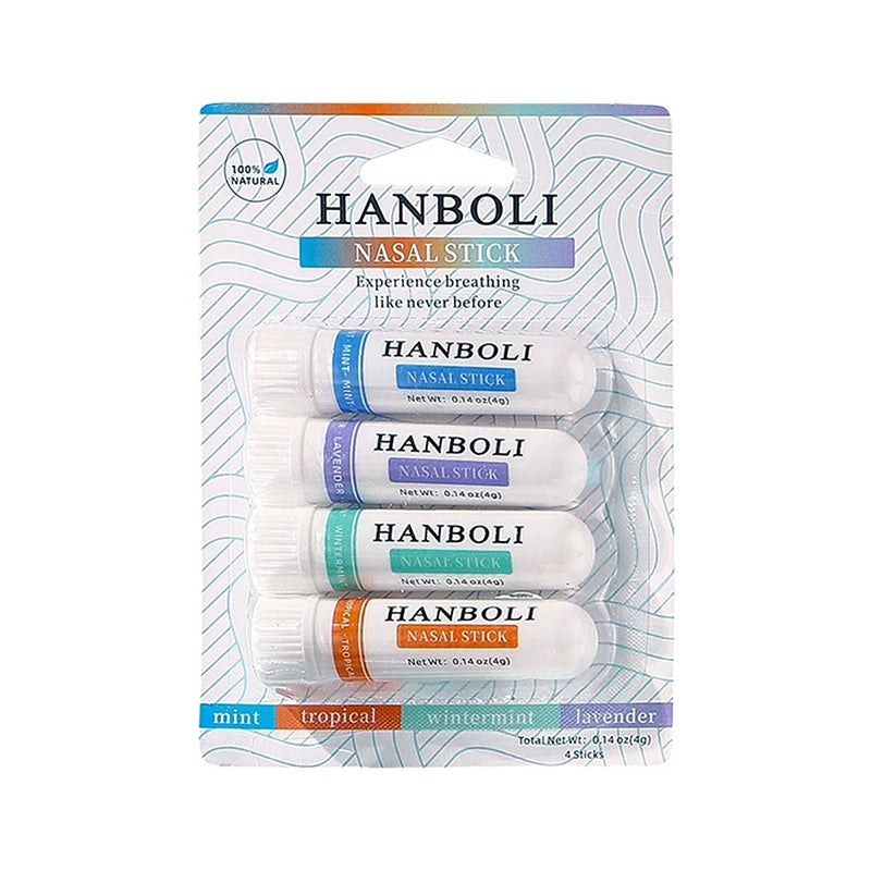 4-Pack Aromatherapy Nasal Inhaler Sticks | Lavender, Mint & Lemon Aromatherapy Inhaler QXL Onesize