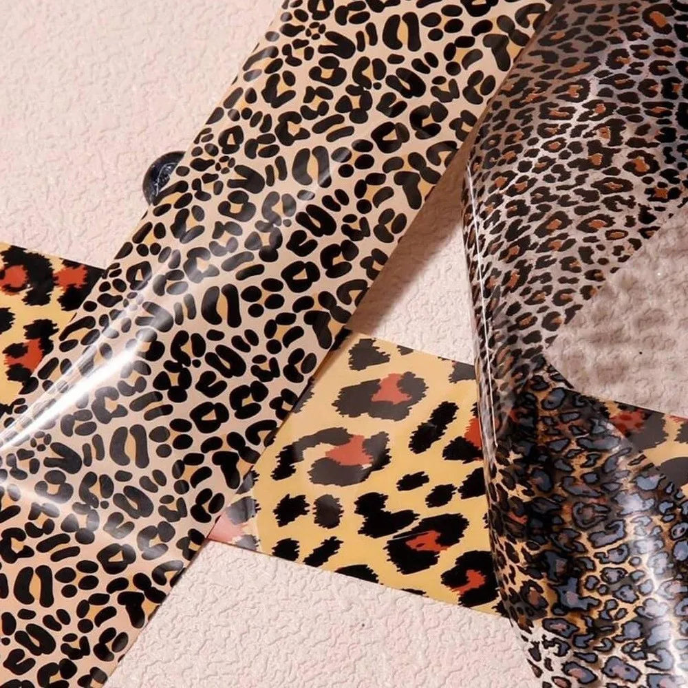 Nail Foil Stickers – Lace, Leopard & Sequin Designs Nail Foil Stickers QXL
