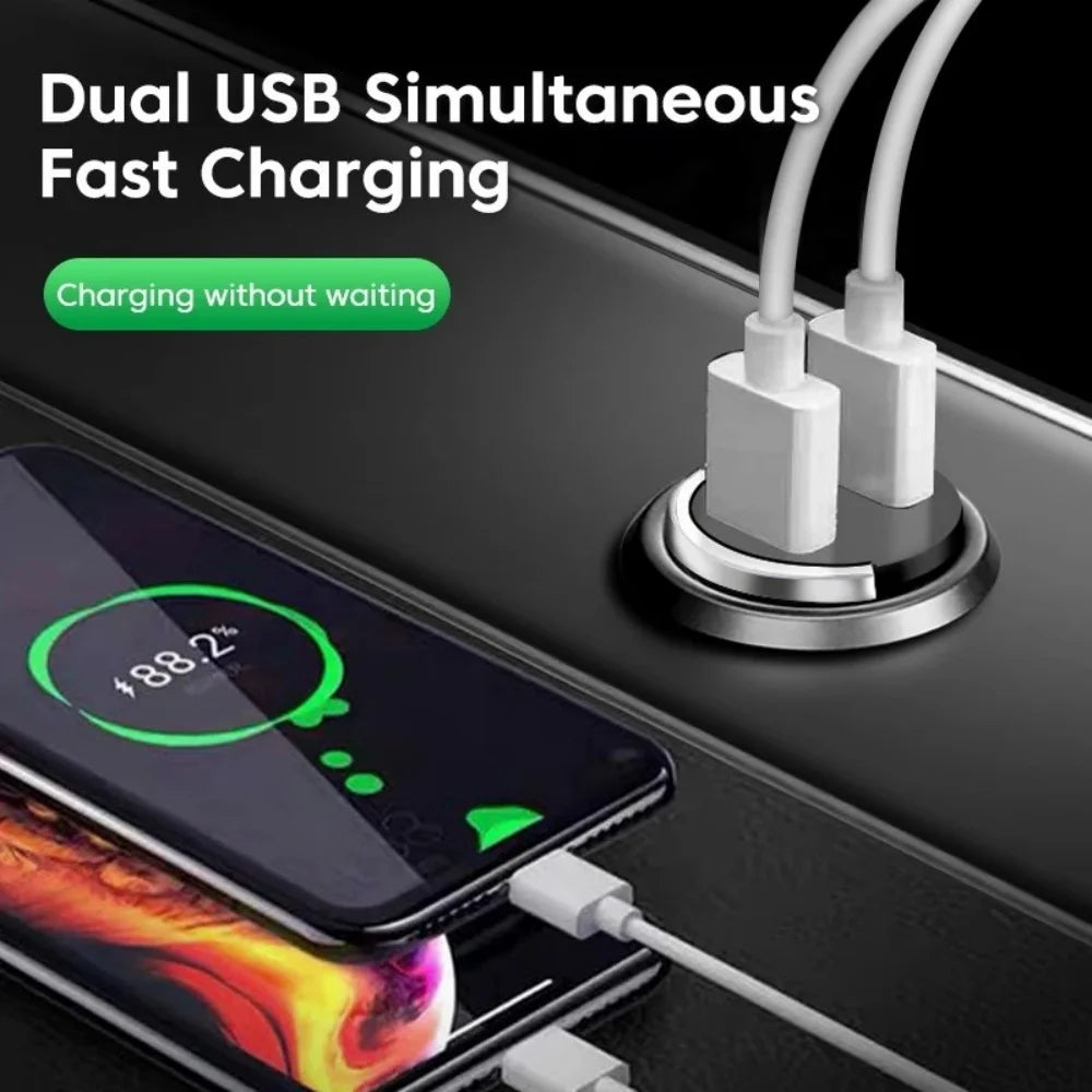 200W Dual USB Car Charger PD QC3.0 Fast Charging Adapter Car Charger Adapter QXL