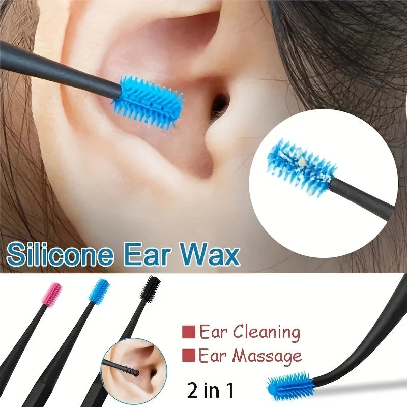 Double-Ended Earpick | Silicone Brush Ear Cleaning Tool Ear Cleaning Tool QXL