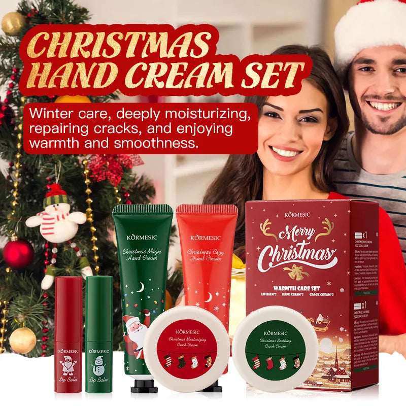 Christmas Hand Cream & Lip Balm Gift Set | Shea Butter Duo Skincare Gift Set QXL
