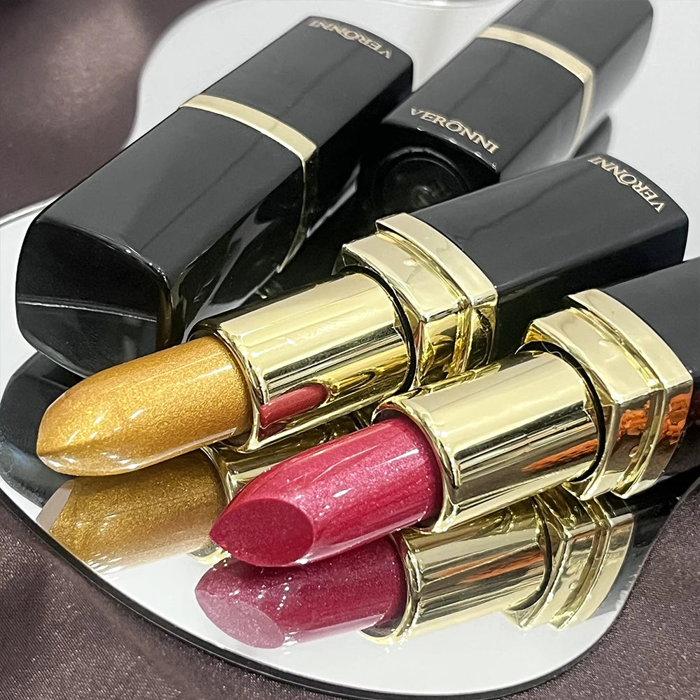 VERONNI 10-Color Glitter Lipstick | Waterproof Metallic Finish Glitter Lipstick QXL