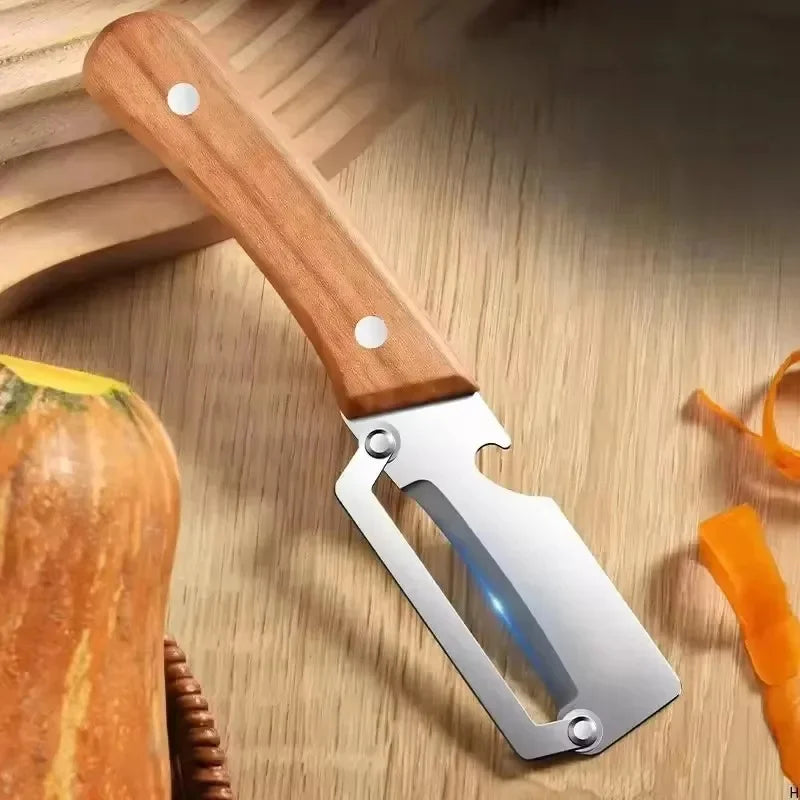 Stainless Steel Vegetable Peeler with Wooden Handle Vegetable Peeler QXL