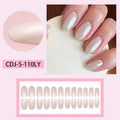 Almond Long False Nails French White Edge Tips 24/30pc DIY False Nail Tips QXL CDJ-5-110LY