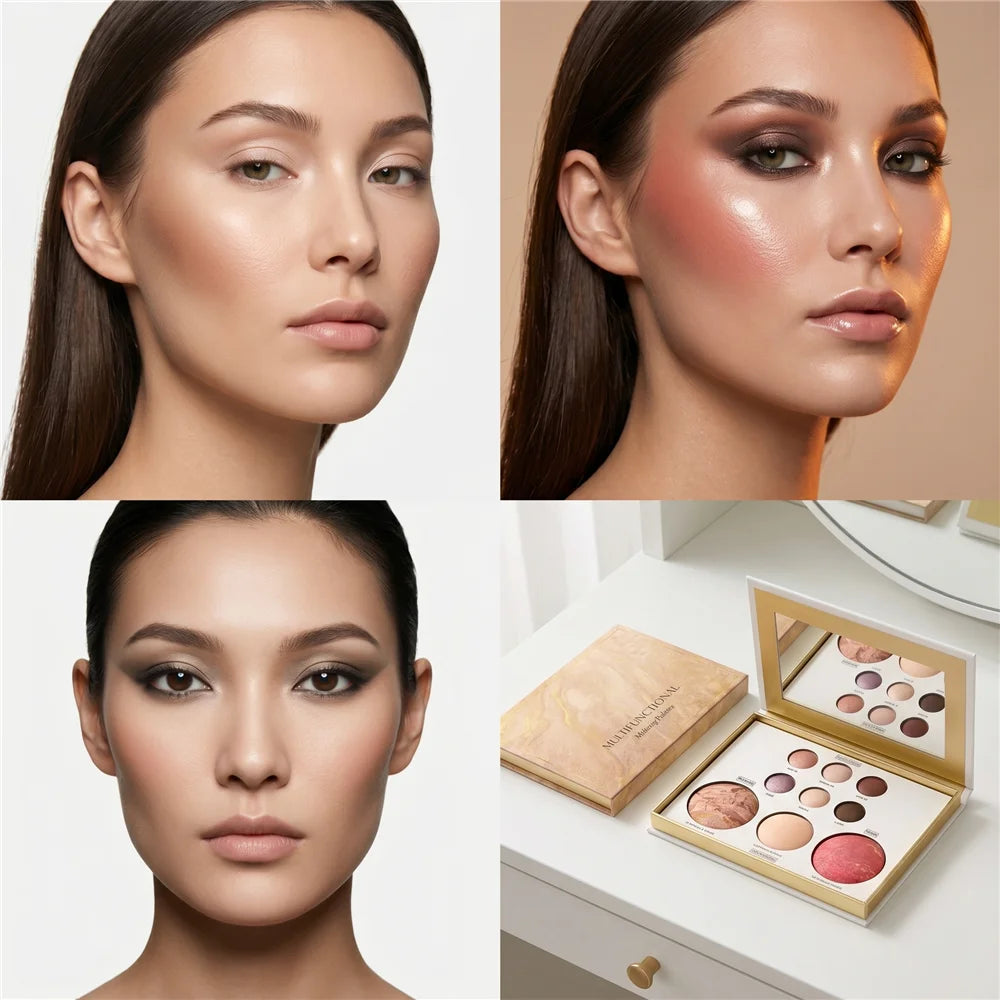 Gilded Radiance Eyeshadow Palette | Shimmer & Matte Shades Eyeshadow Palette QXL