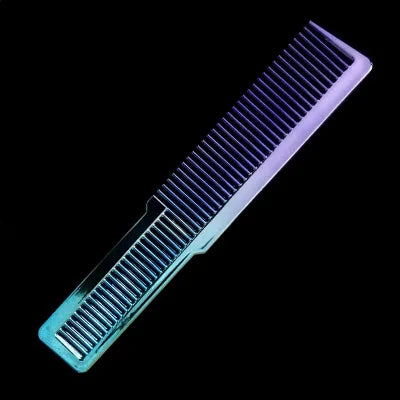 Electroplating Rainbow Barber Comb | Colorful Resin Salon Tool Barber Hair Comb QXL C