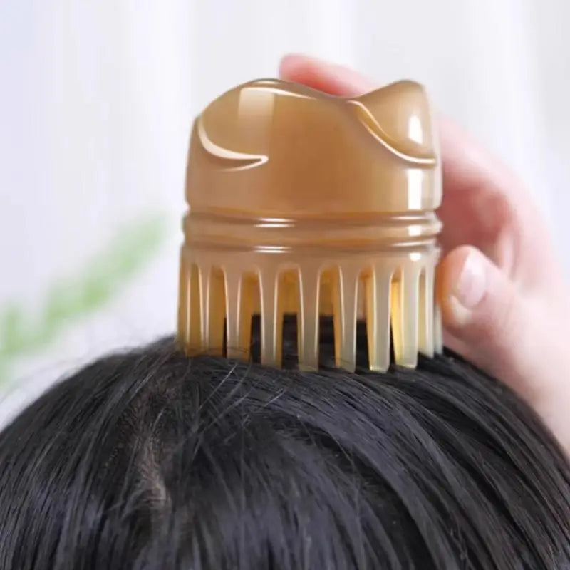 Ox Horn Wide Tooth Comb | Scalp Massage & Anti-Static Scalp Massage Comb QXL