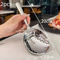 Stainless Steel Slotted Serving Spoon with Drain Holes | 1-2 Pack Slotted Serving Spoon QXL 3