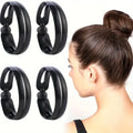 Magic Twist Donut Bun Clips | DIY Ponytail Braider 2/4 Pack Hair Bun Styling Clip QXL 4pcs