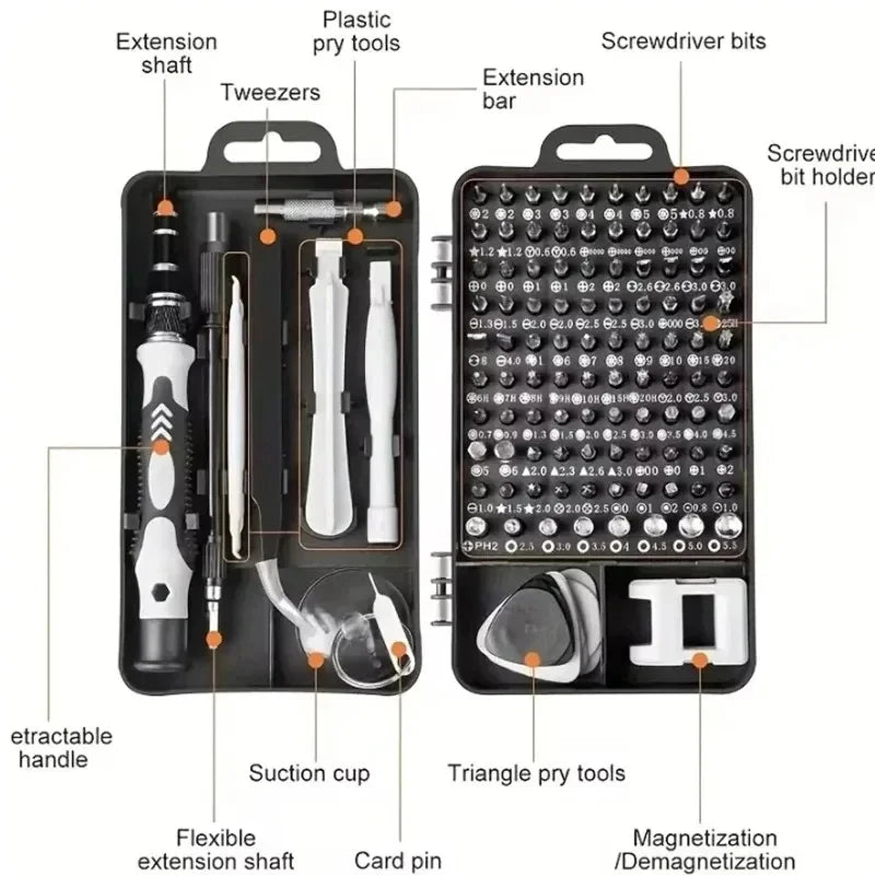 115-in-1 Precision Screwdriver Set | Magnetic Torx Hex Kit Precision Screwdriver Set QXL
