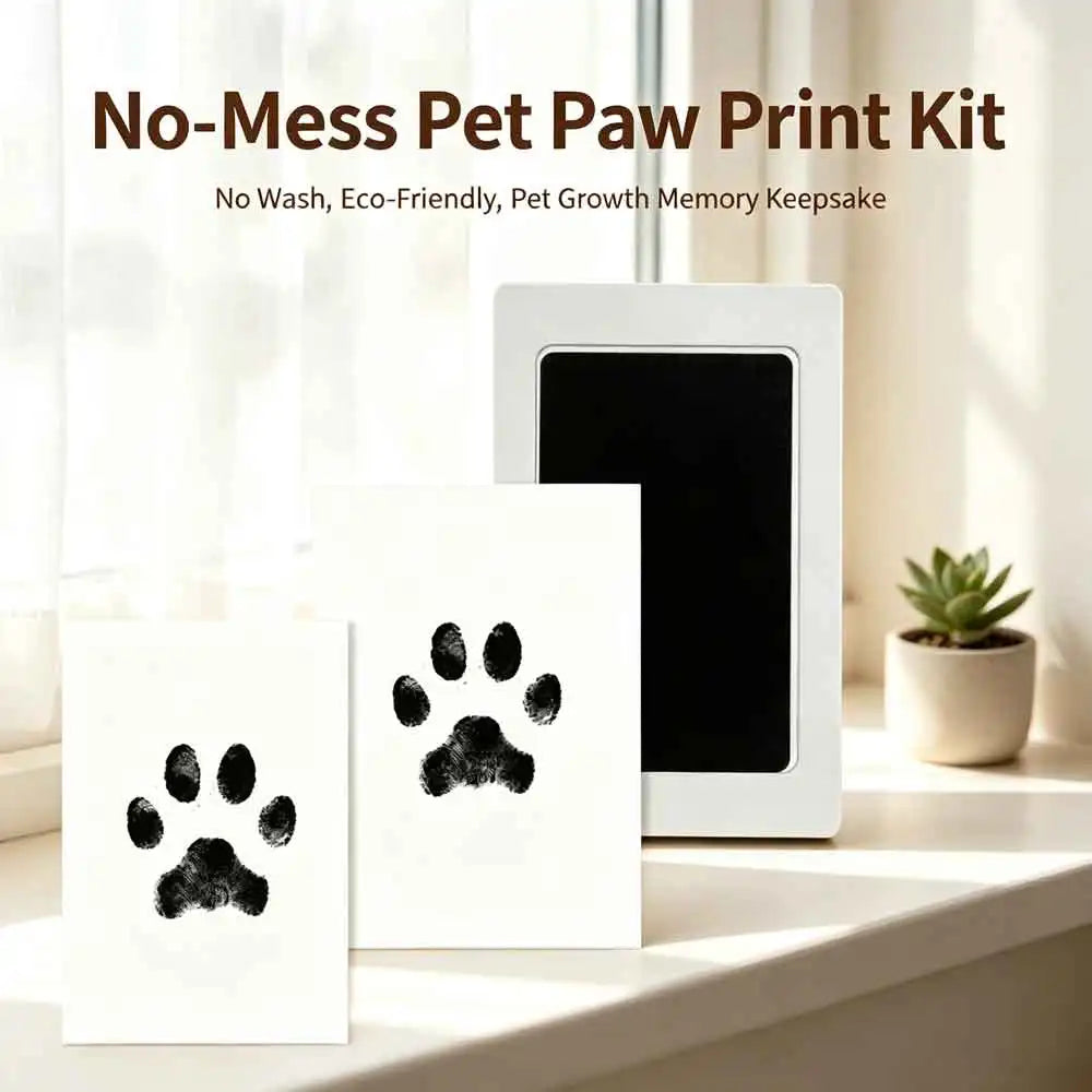 Pet Paw Print Ink Pad Set | Safe Non-Toxic DIY Keepsake Pet Keepsake Kit QXL