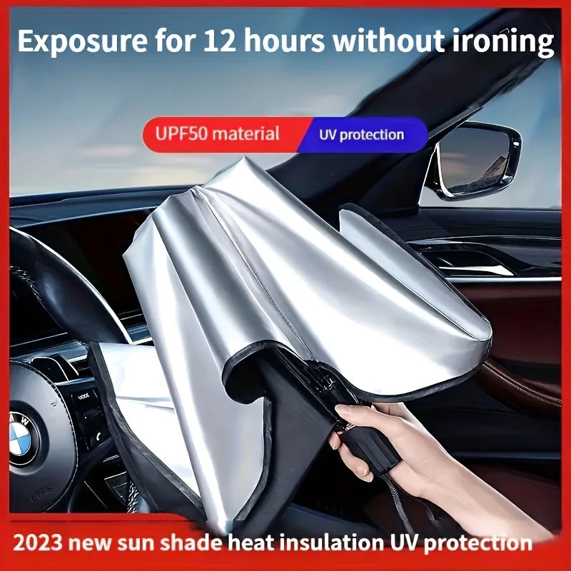 Foldable Car Sunshade Umbrella | UV & Heat Insulation Car Sunshade QXL