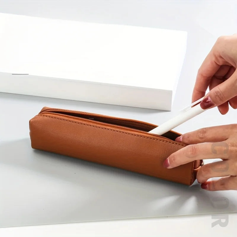 Faux Leather Mini Makeup Pencil Case & Brush Bag Makeup Pencil Case QXL
