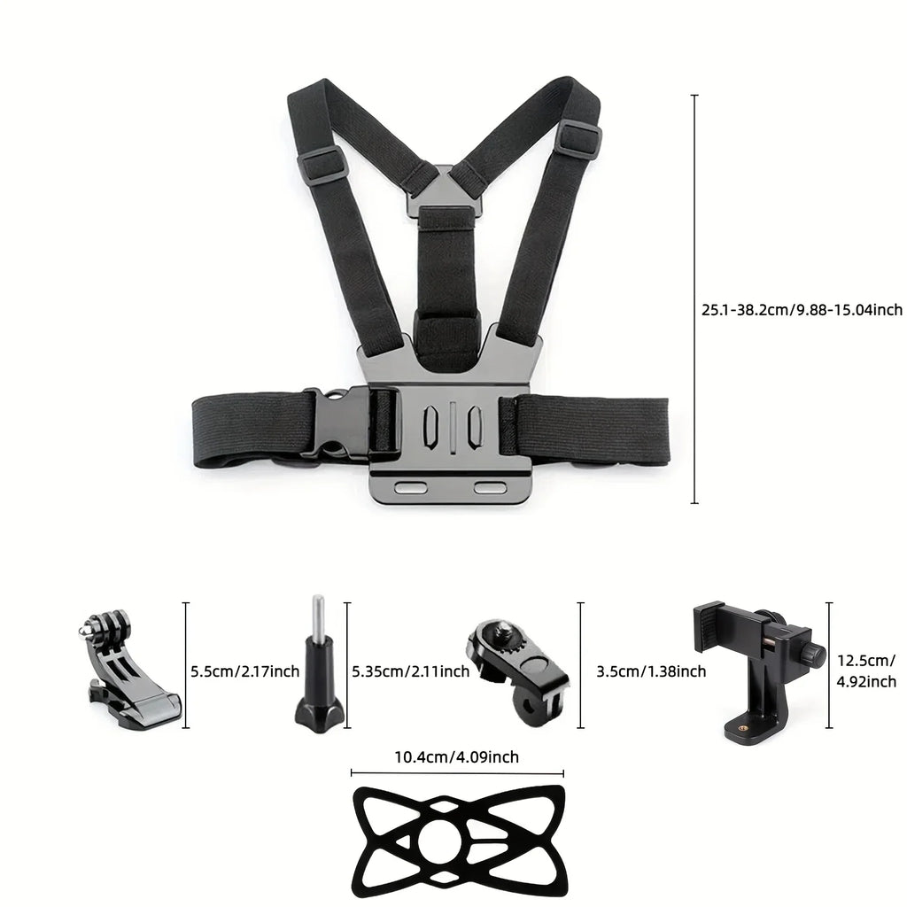 Chest Strap Phone Mount | Anti-Shake Hands-Free Holder Chest Phone Mount QXL