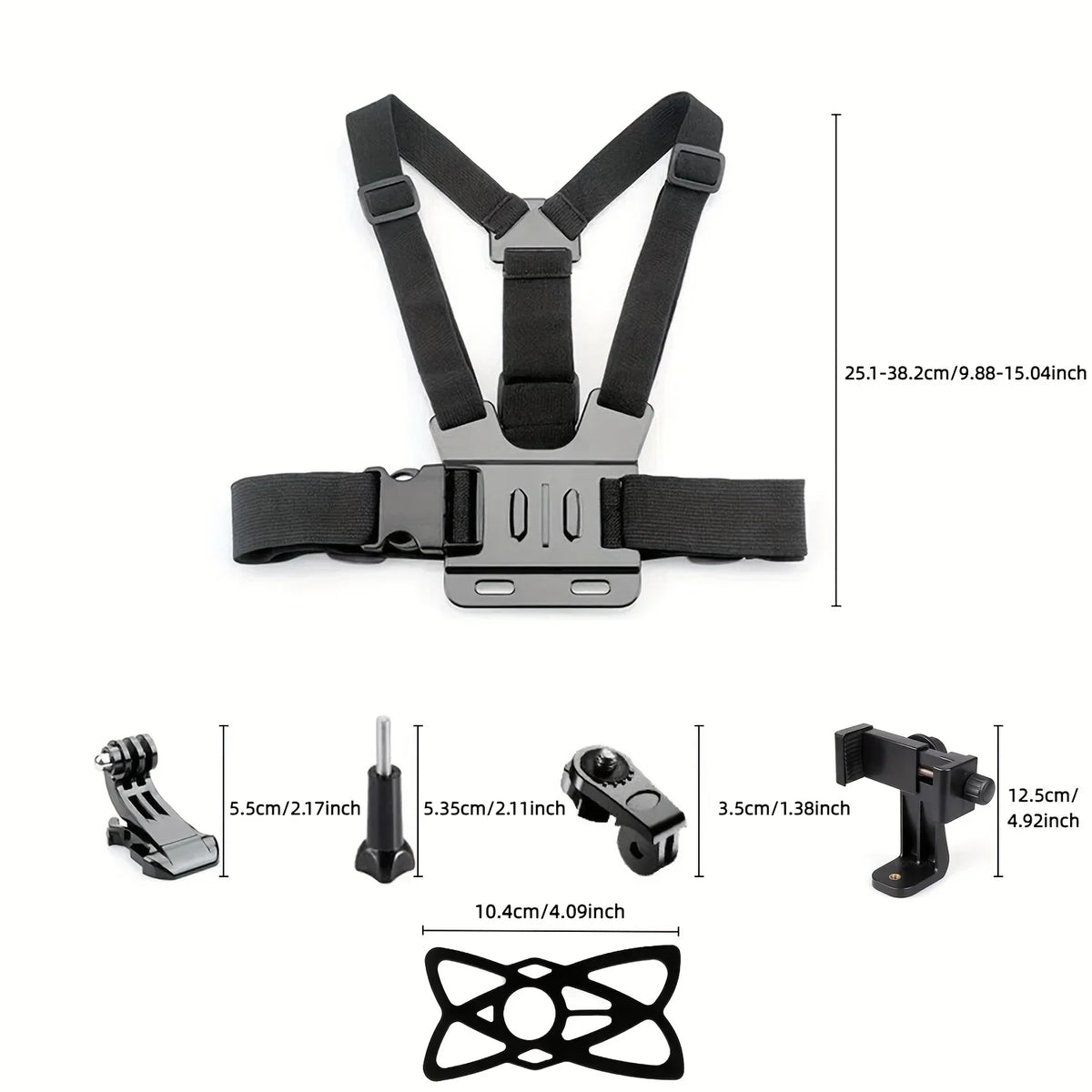 Chest Strap Phone Mount | Anti-Shake Hands-Free Holder Chest Phone Mount QXL