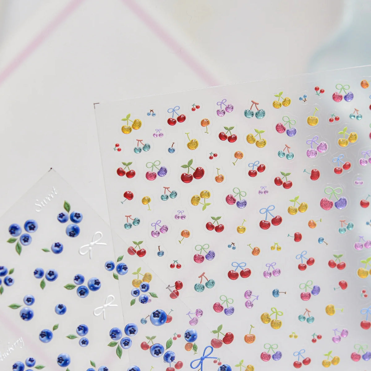 5D Fruit Nail Art Stickers – Blueberry Cherry Summer Decals Nail Art Stickers QXL