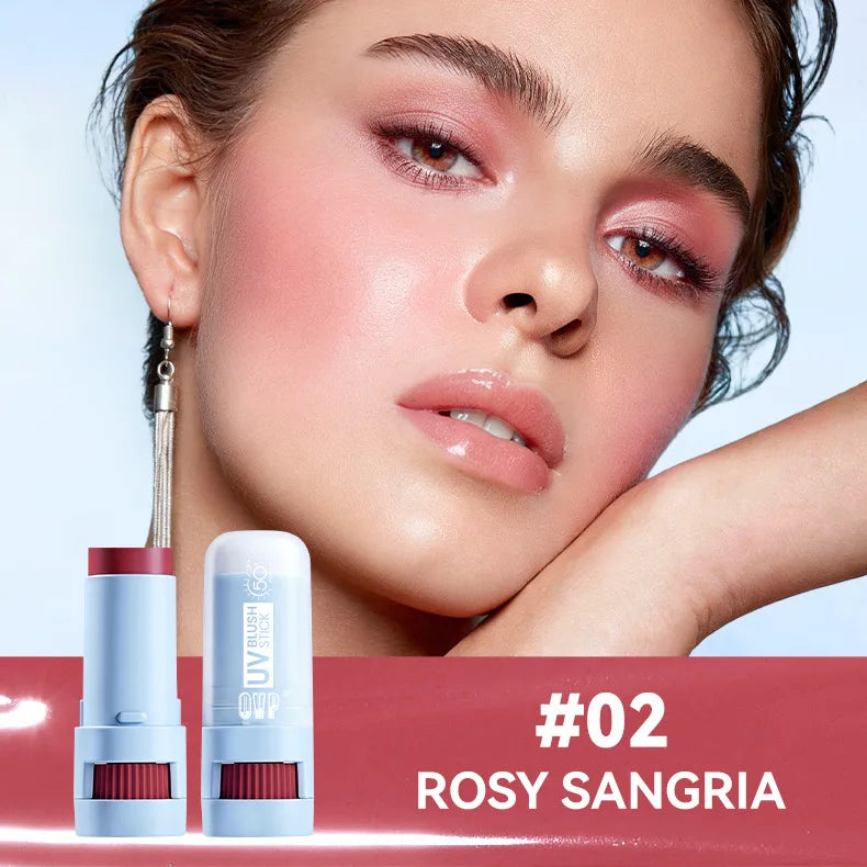 Matte Blush Stick | Satin Finish | 5 Shades | Long-Lasting Cream Blush Stick QXL OVP012-02