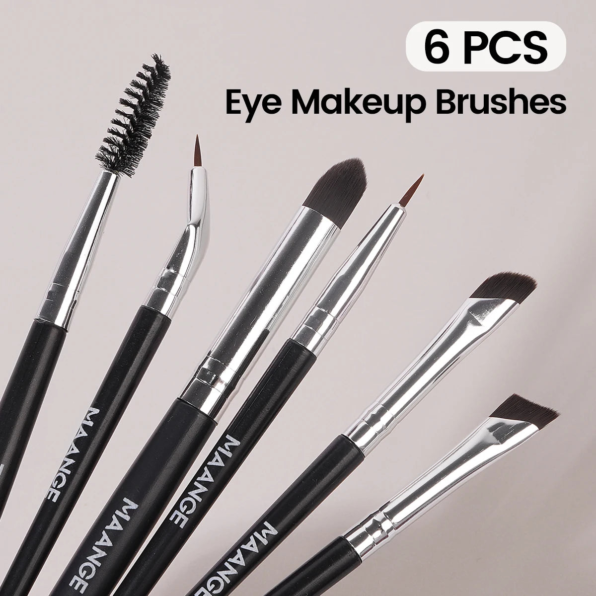 MAANGE 6-Pc Eye Makeup Brush Set – Eyeliner, Brow & Shadow Eye Makeup Brush Set QXL