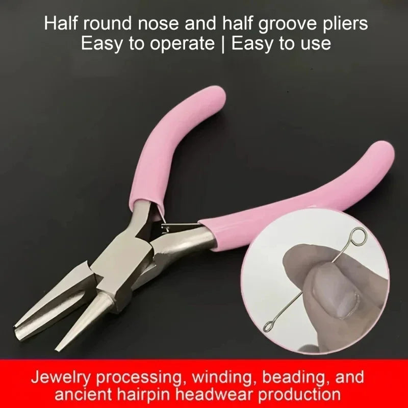 5-Inch Round Concave Pliers for Jewelry Making & Wire Loops Jewelry Making Pliers QXL