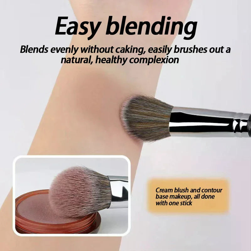 Wooden Handle Synthetic Makeup Brush – Foundation & Blush Makeup Brush QXL