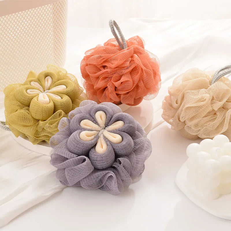 Ultra-Gentle Shower Sponge Bath Scrubber Ball | 4 Colors Bath Scrubber Sponge QXL
