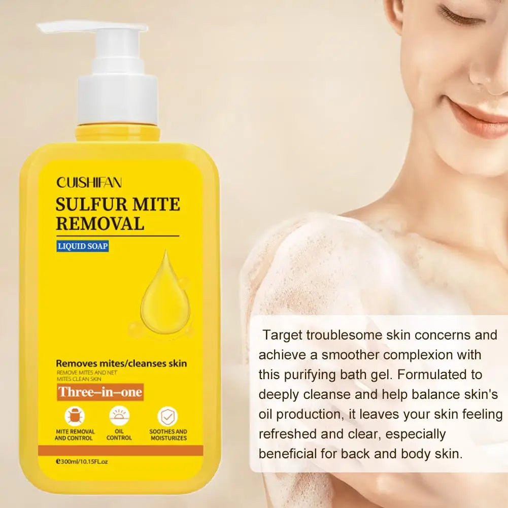 Sulfur Body Wash | Deep Cleansing Moisturizing Shower Gel 300ml Sulfur Body Wash QXL