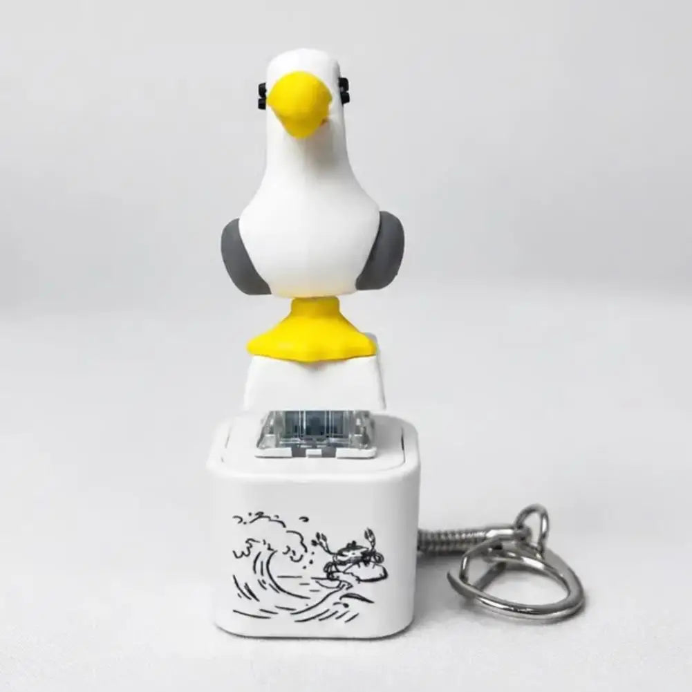 Seagull MINE Button Keychain – LED Flash & Sound Fidget Toy Novelty Fidget Keychain QXL