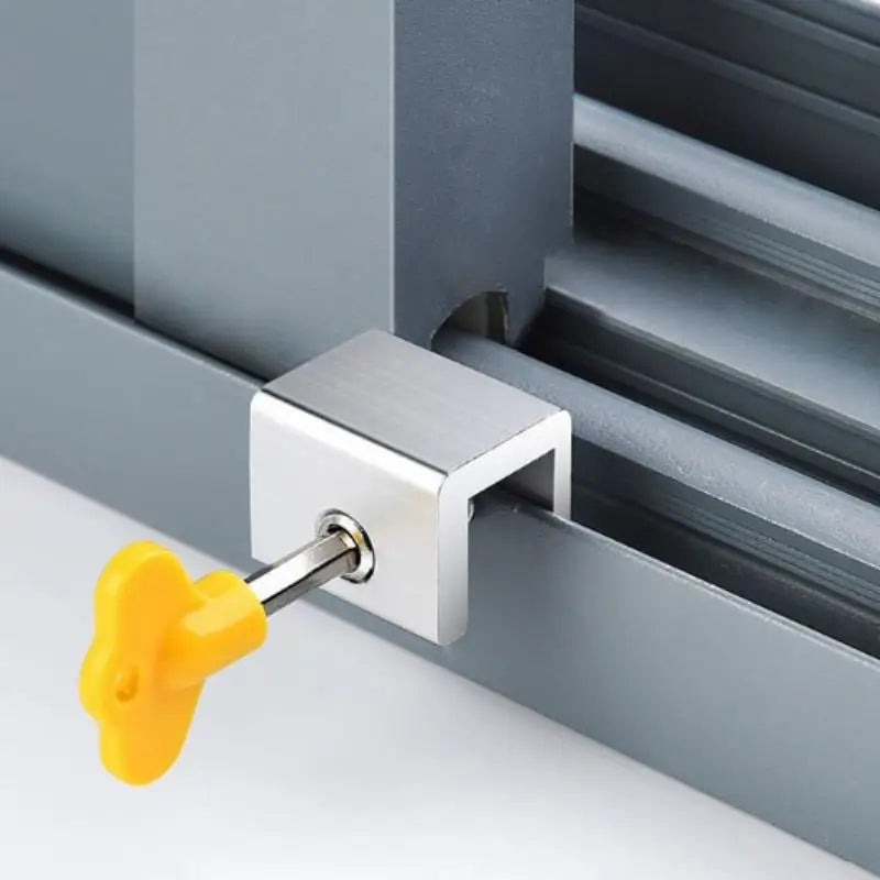 Aluminum Adjustable Sliding Window & Door Keyed Security Lock Window Security Lock QXL