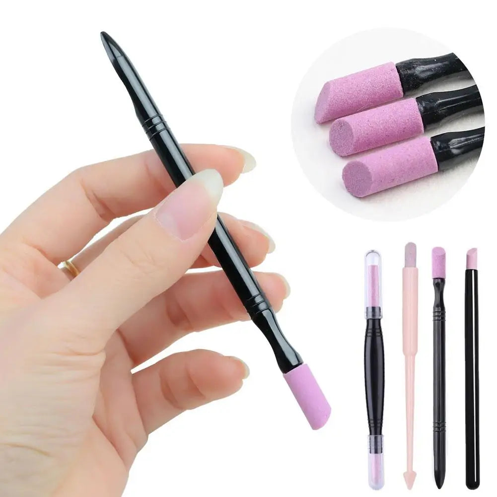 Double-Headed Nail Polishing Pen | Cuticle Remover & Buffer Nail Polishing Pen QXL