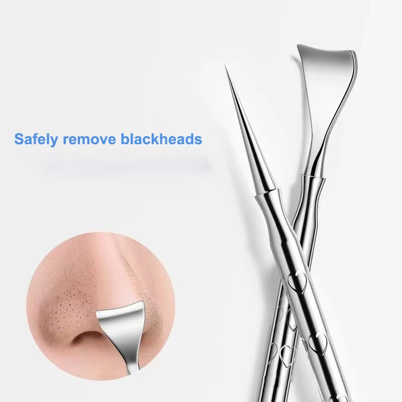 Blackhead Extractor Tool Set | Spatula & Acne Needle Blackhead Extractor Tool QXL