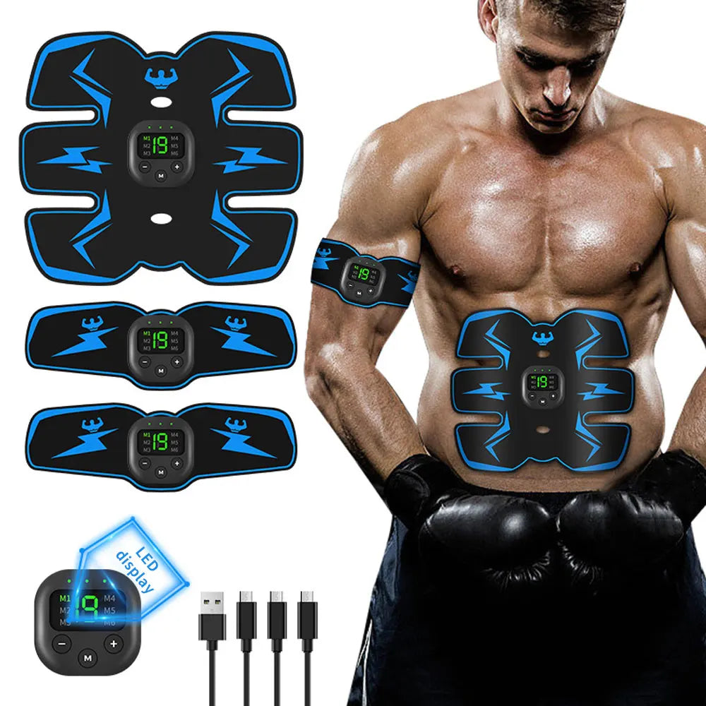 EMS Muscle Stimulator Belt | 6 Modes, 19 Levels, Rechargeable EMS Muscle Stimulator QXL