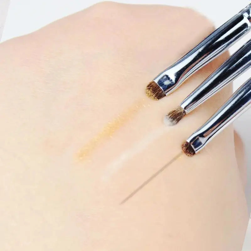 3-Pack Small Eyeshadow Brushes | Natural Horse Hair Blending Eyeshadow Brush Set QXL