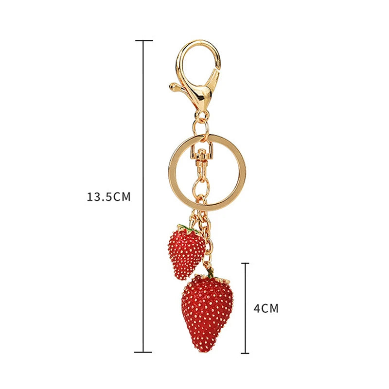 Cute Strawberry Charm Keychain | Bag Pendant for Women & Girls Charm Keychain QXL
