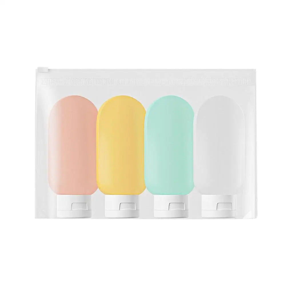 4-Pack 60ml Leak-Proof Silicone Travel Bottles | TSA Approved Travel Squeeze Bottles QXL A