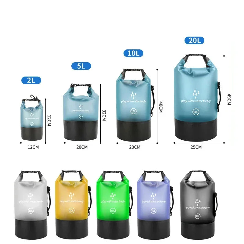 Waterproof Dry Bag 2L–20L | Kayaking Hiking Camping Waterproof Dry Bag QXL