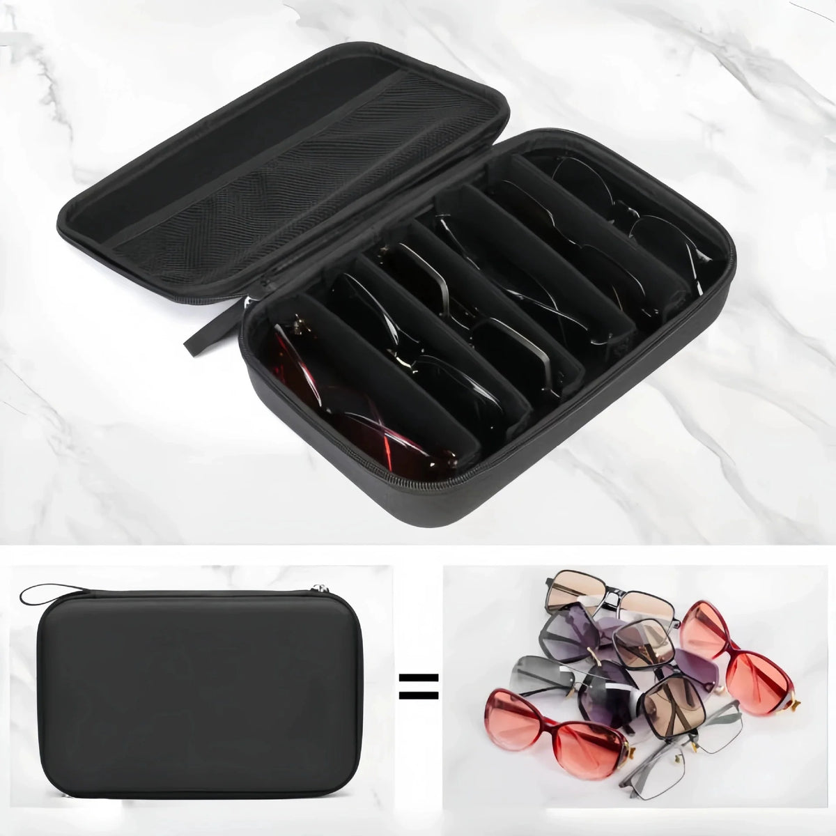 Large Capacity EVA Sunglasses Organizer Travel Bag Eyewear Organizer Bag QXL