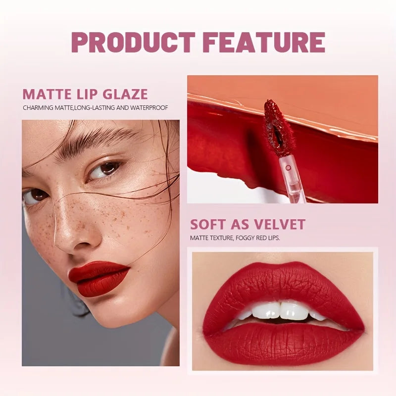 Matte Velvet Lip Tint | Nude, Waterproof & Long-Lasting Matte Liquid Lipstick QXL
