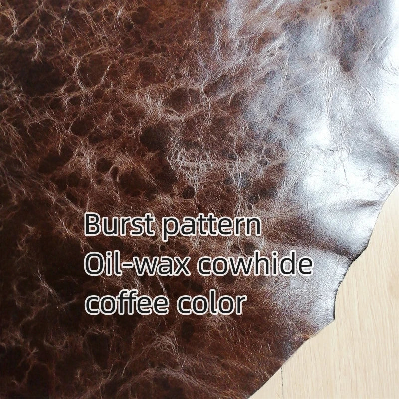 1mm Coffee Oil Wax Top-Grain Cowhide Leather Sheet | DIY Craft Leather Craft Sheet QXL Coffee 20x30cm China Mainland