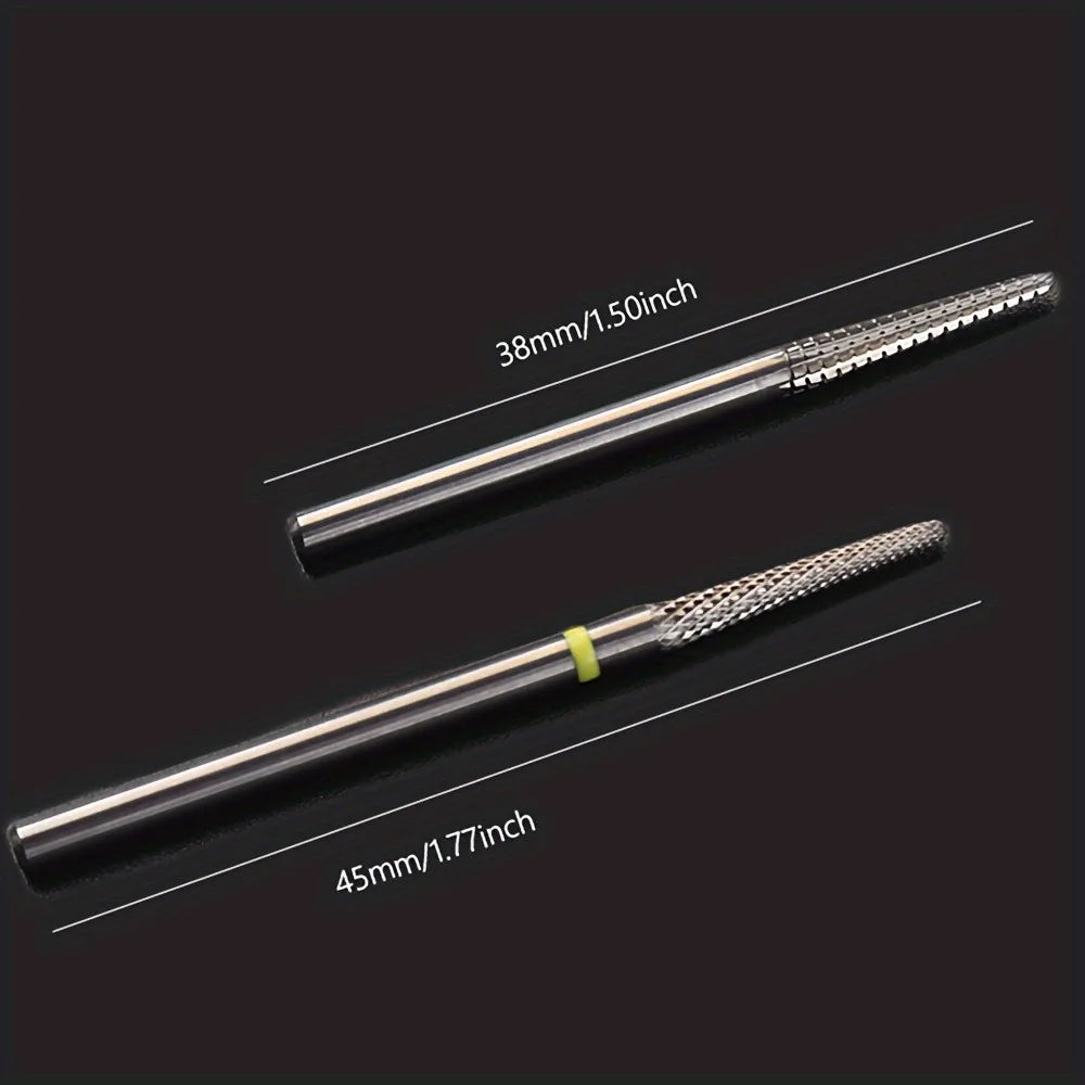 Tungsten Carbide Nail Drill Bits 3/32" | Cuticle Milling Cutter Nail Drill Bit QXL