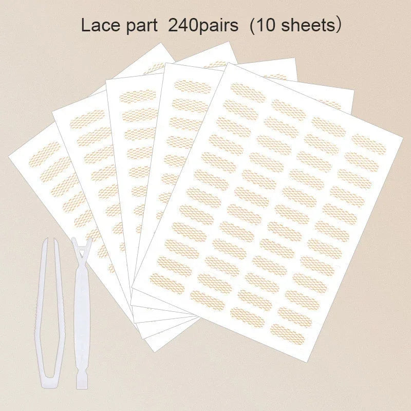 Invisible Double Eyelid Tape Stickers | Lace Mesh 36–240 Pcs Eyelid Tape Stickers QXL 07 Lace part 240pair