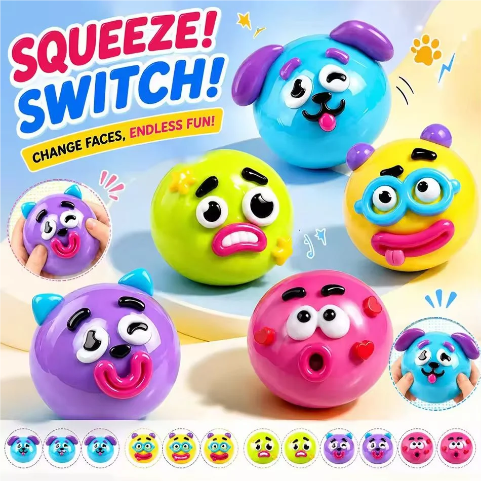 Dog Face Swap Squishy Toy | Slow Rise Sensory Squeeze Fun Squishy Sensory Toy QXL