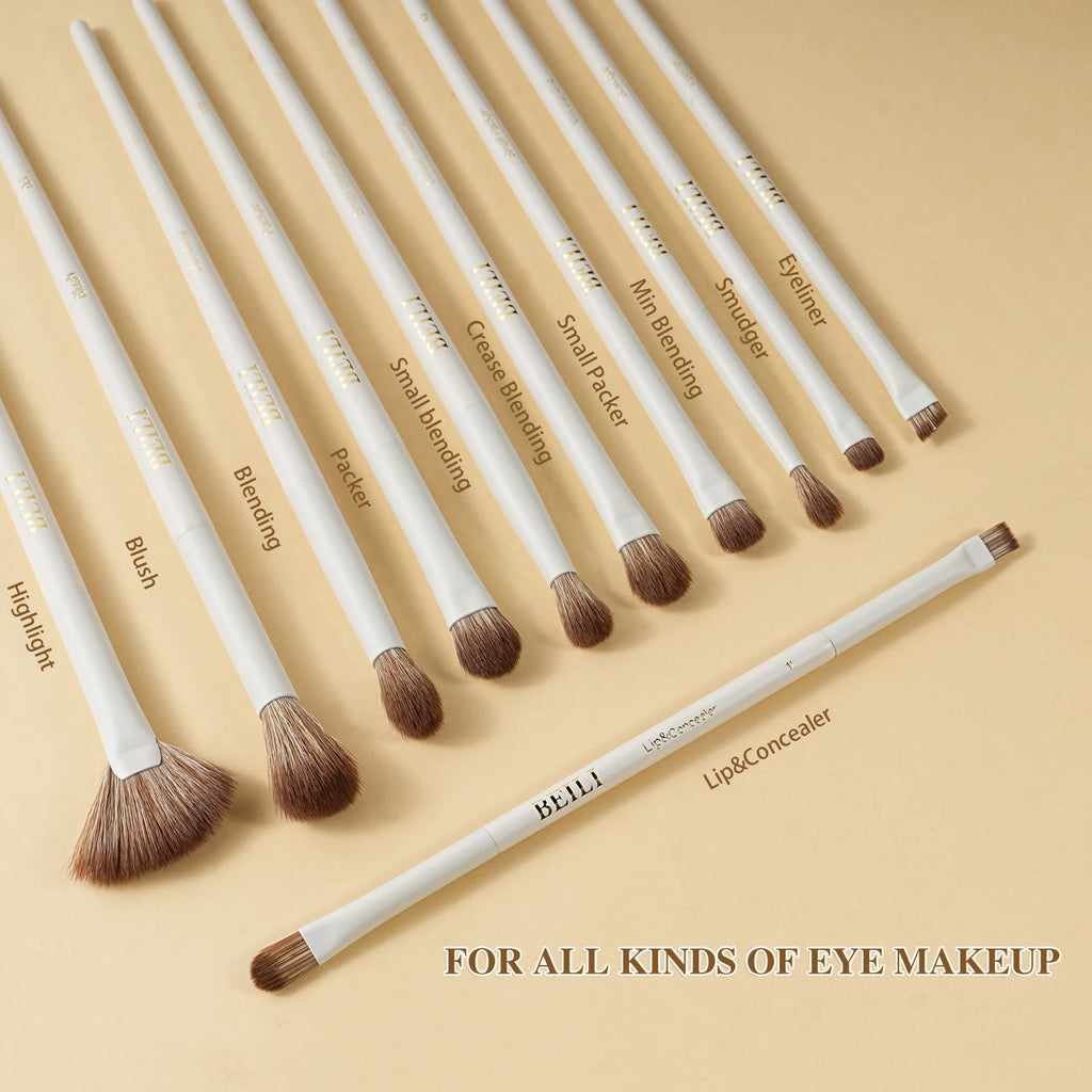 BEILI 15-Pc Synthetic Makeup Brush Set | Vegan Foundation & Eye Makeup Brush Set QXL