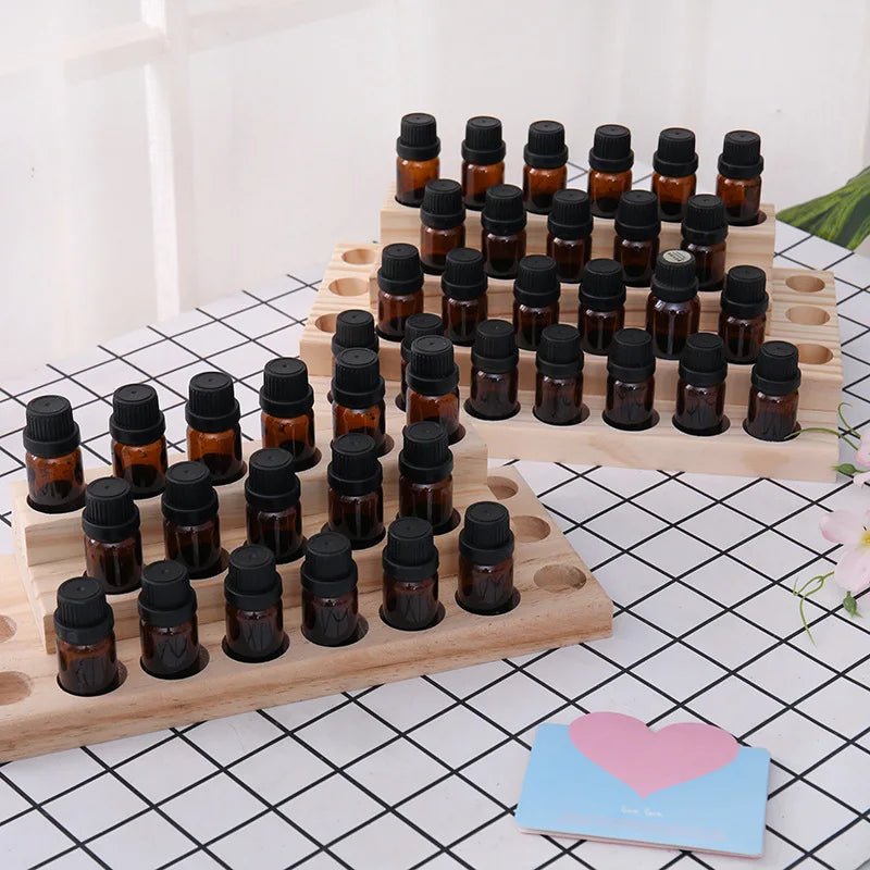 4-Layer Wood Essential Oil Storage Rack & Display Stand Essential Oil Shelf QXL