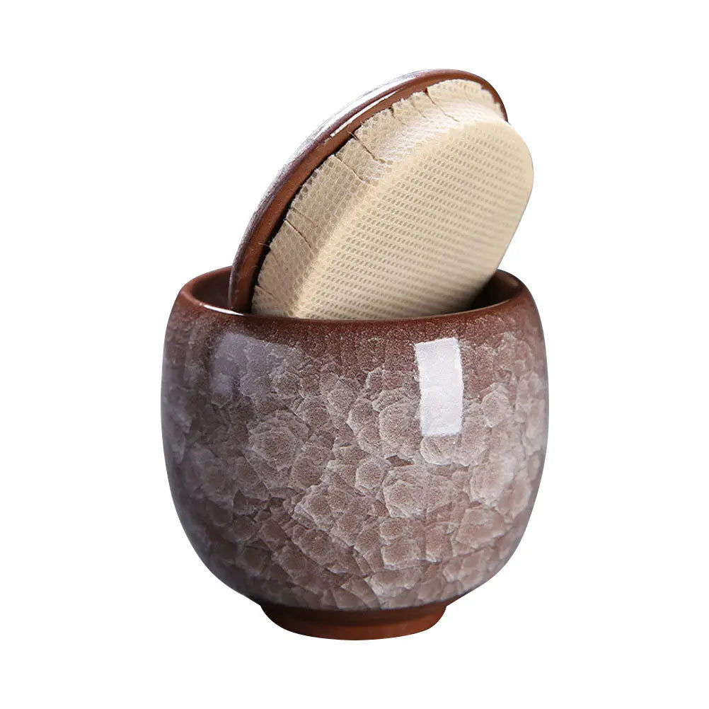 Ice Crack Ceramic Nail Dip Powder Jar with Lid | Manicure Organizer Nail Dip Powder Jar QXL