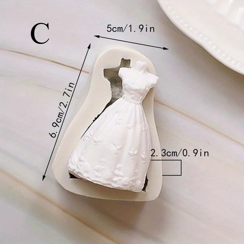 Princess Dress Silicone Fondant Mold | Cake Decoration Tool Fondant Cake Mold QXL