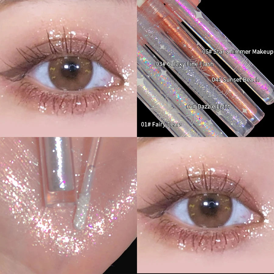 MAXFINE Liquid Eyeshadow | High Pigment Pearl Glitter Liquid Eyeshadow QXL