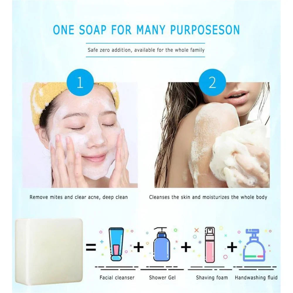 Handmade Sea Salt & Goat Milk Soap Bar 100g | Soft Foam Handmade Soap Bar QXL