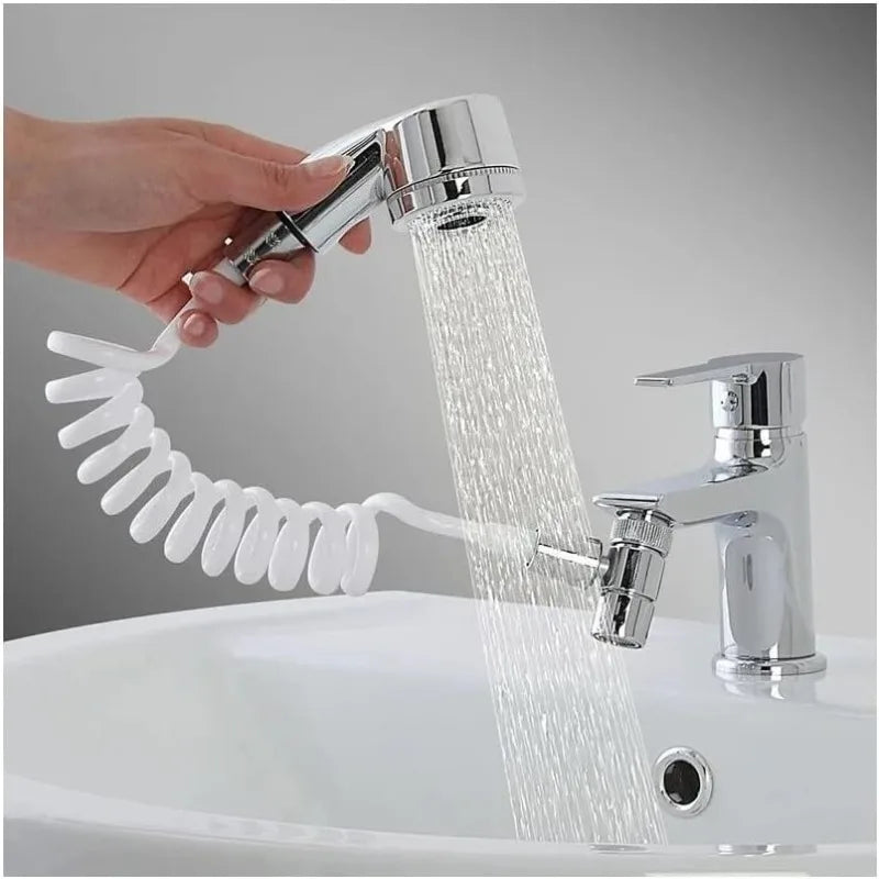 Pull-Out Faucet Extender | Telescopic Sink Hair Washing Sprayer Faucet Sprayer Extender QXL