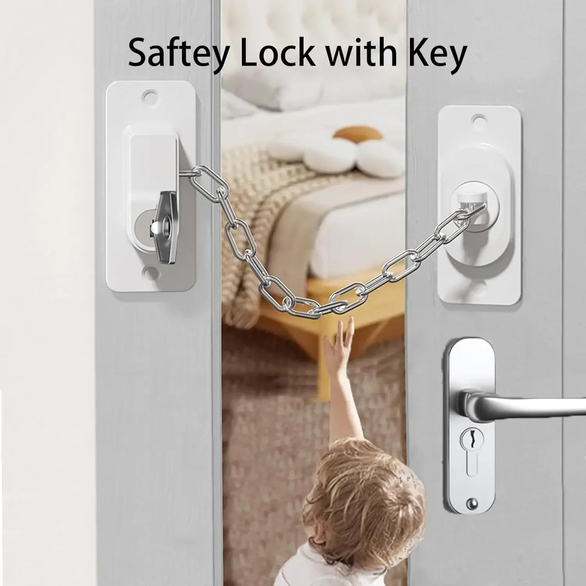 Child Safety Cabinet Locks with Keys – Fridge, Drawer & Door Baby Safety Lock QXL