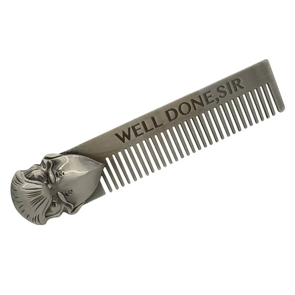 Stainless Steel Fine Tooth Beard & Hair Comb | Metal Styling Metal Hair Comb QXL